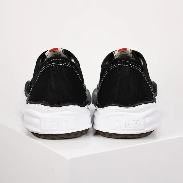 MMY Black White Canvas Upper Sculpted Midsole Sneakers 8