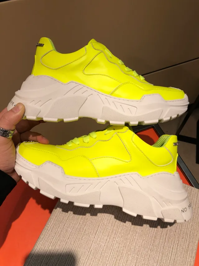 Marcelo Burlon County of Milan Mercer 40 Neon Yellow Chunky Sneakers 5