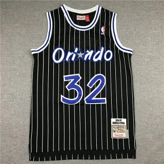 Mitchell & Ness Hardwood Classics 1994-95 Shaquille O'Neal Black Blue Pinstripe Jersey