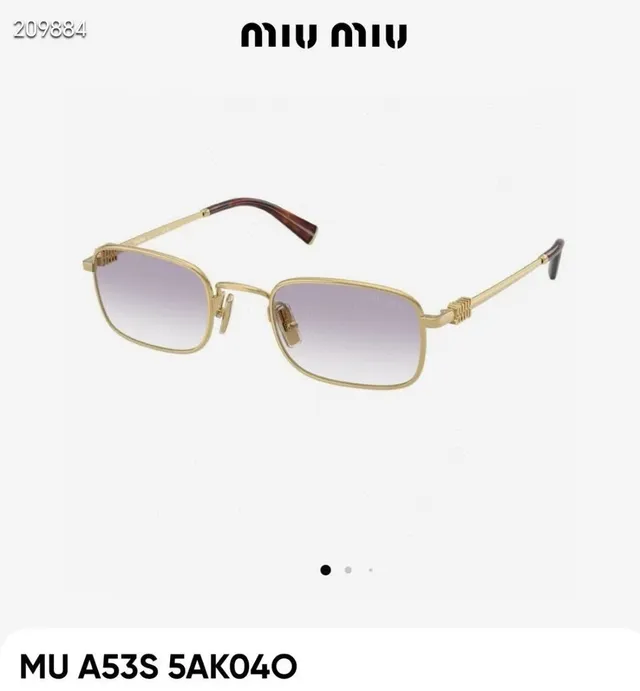 Miu Miu A53S 1AB110 Armação preta Lente verde Óculos de sol 2