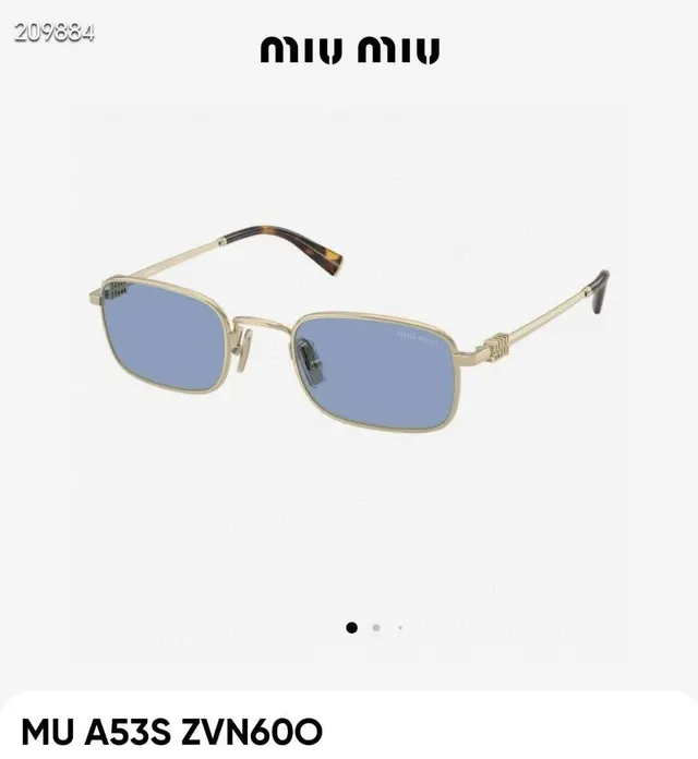 Miu Miu A53S 1AB110 Armação preta Lente verde Óculos de sol 3
