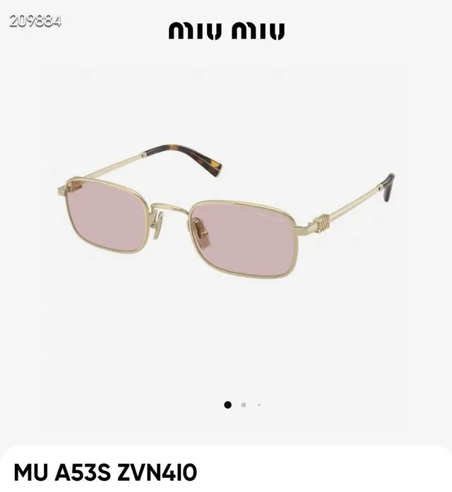 Miu Miu A53S 1AB110 Armação preta Lente verde Óculos de sol 4
