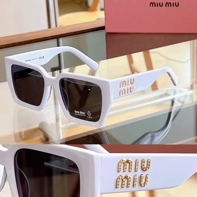 Miu Miu Arcadie بني بيج إطار مربع كبير أسيتات تورتوا شيل نظارات شمسية 7