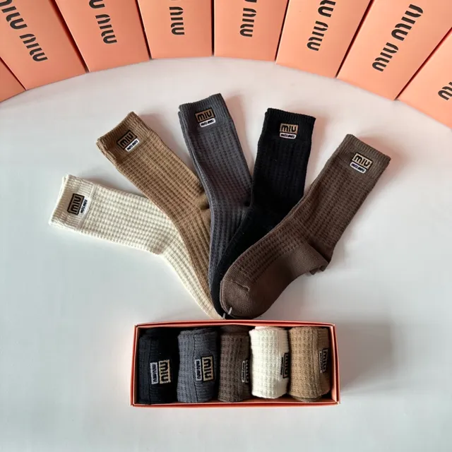 Miu Miu Ribbed Knit Crew Socks 5