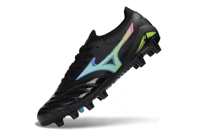 Mizuno Black Green Low-Cut Synthetic Upper Firm-Ground Soccer Shoes 3