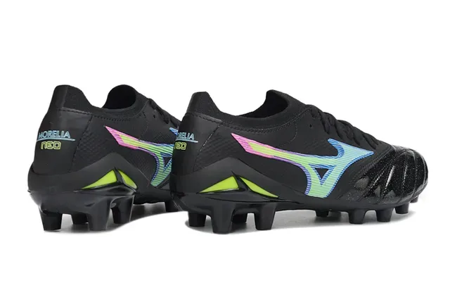Mizuno Black Green Low-Cut Synthetic Upper Firm-Ground Soccer Shoes 5