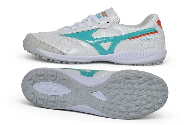 Mizuno Morelia White Blue Low-Top Synthetic Leather Upper Sneakers 3