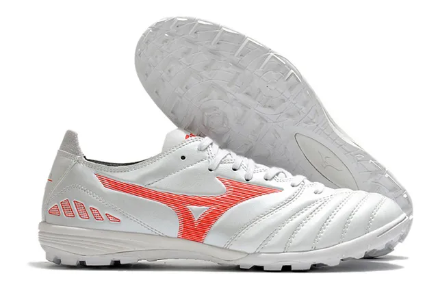 Mizuno Sapatos de futebol turf branco preto com embuço acolchado superposição de estampado zebra 2