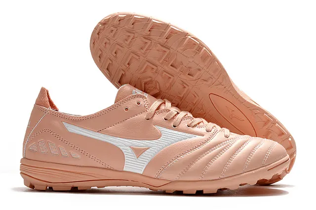 Mizuno Sapatos de futebol turf branco preto com embuço acolchado superposição de estampado zebra 10
