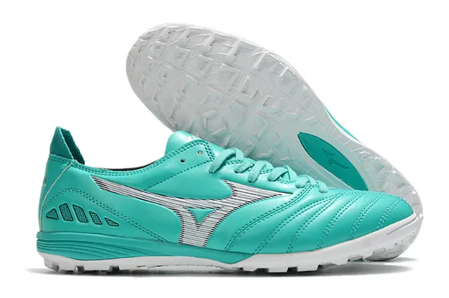 Mizuno Sapatos de futebol turf branco preto com embuço acolchado superposição de estampado zebra 11