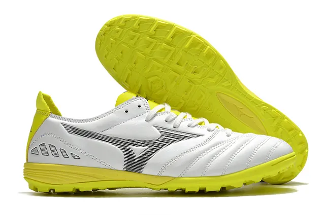 Mizuno Sapatos de futebol turf branco preto com embuço acolchado superposição de estampado zebra 12