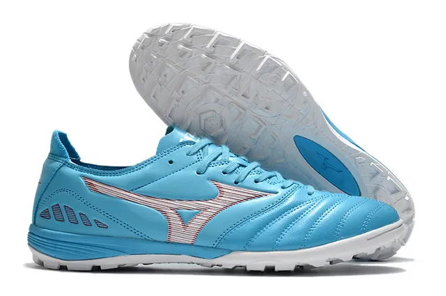 Mizuno Sapatos de futebol turf branco preto com embuço acolchado superposição de estampado zebra 13