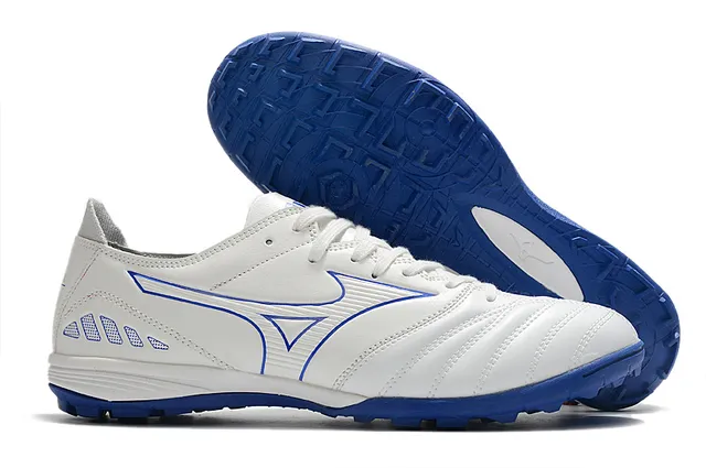 Mizuno Sapatos de futebol turf branco preto com embuço acolchado superposição de estampado zebra 14