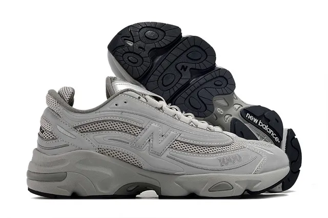 New Balance 1000 Gris Unicolore Baskets à semelle épaisse 4