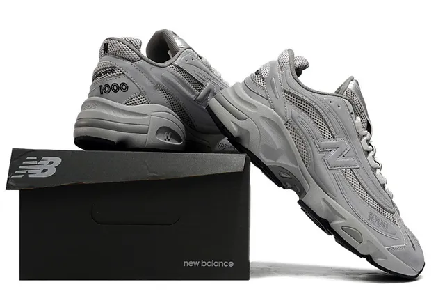 New Balance 1000 Gris Unicolore Baskets à semelle épaisse 6