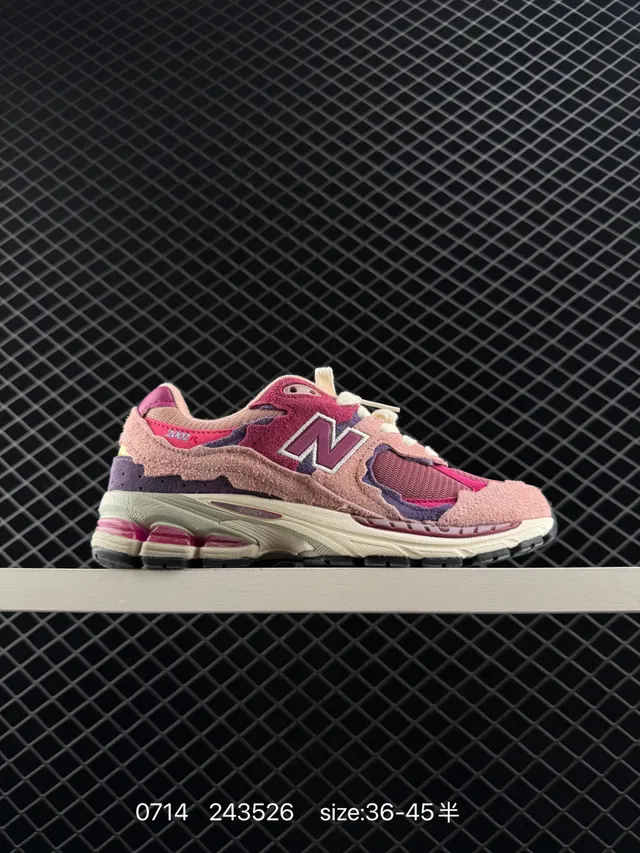 New Balance 2002R حذاء رياضي وردي بنفسجي شعري كبير 6