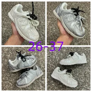 New Balance 327 متلألئ فضي أبيض حذاء أسلوب حياة