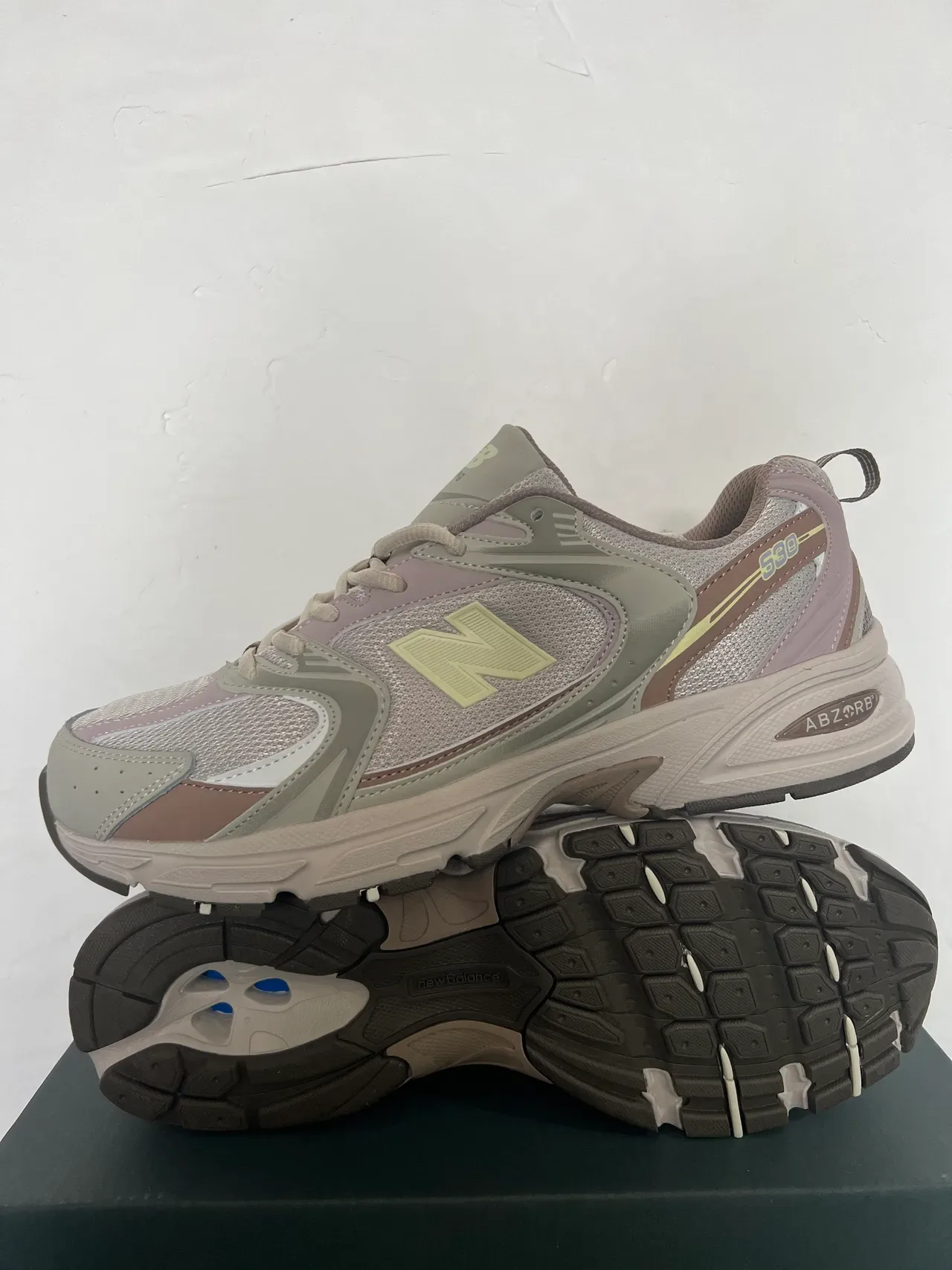 New Balance 530 Pastel Gray Mauve Lifestyle Sneakers 4