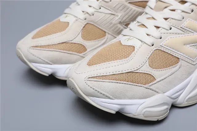New Balance 9060 بيج وكريمي حذاء نمطي 4