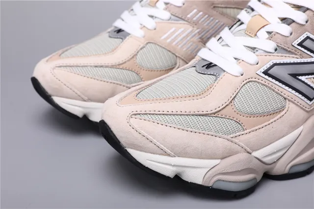 New Balance 9060 tênis chunky bege e cinza 4