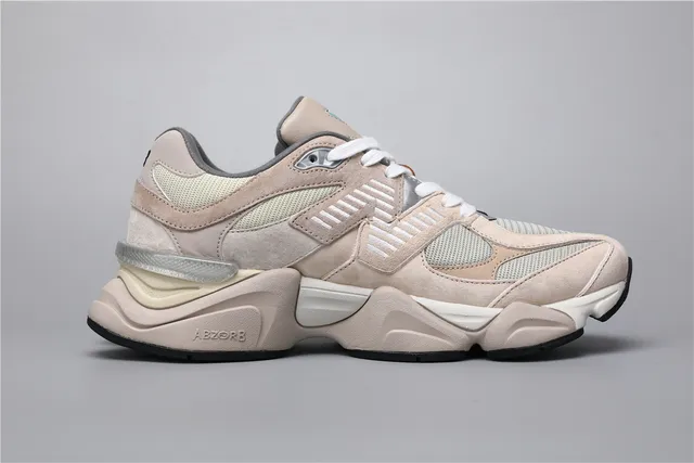 New Balance 9060 tênis chunky bege e cinza 8