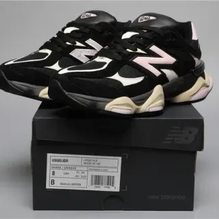 New Balance 9060 Black White Pink Lifestyle Sneakers