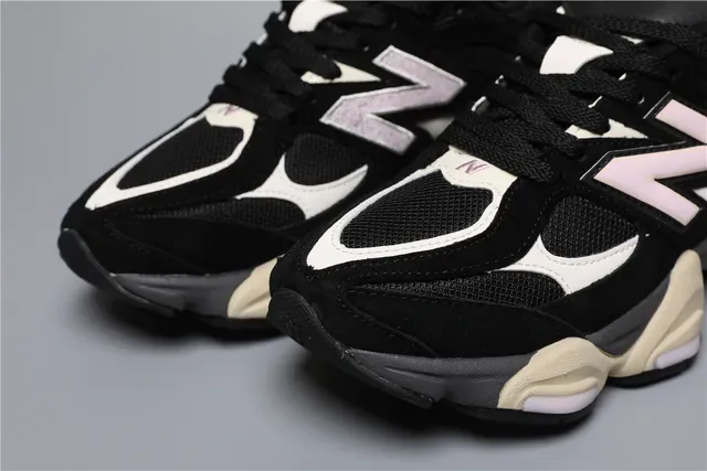 New Balance 9060 preto branco rosa tênis lifestyle 4