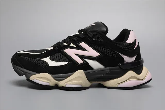 New Balance 9060 preto branco rosa tênis lifestyle 9