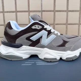New Balance 9060 Gray and Brown Chunky Sneakers