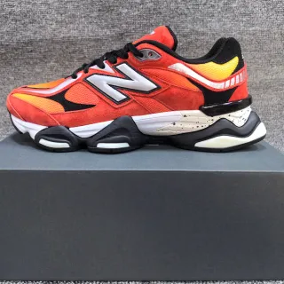 New Balance 9060 برتقالي أصفر أسود حذاء رياضي سميك