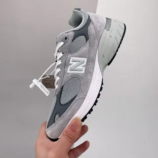 New Balance 993 حذاء رياضي أسلوب حياة رمادي جلد ناعم وشبك