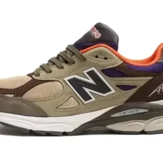 New Balance Beige Brown Mixed-Material Upper ENCAP Midsole Lifestyle Sneakers