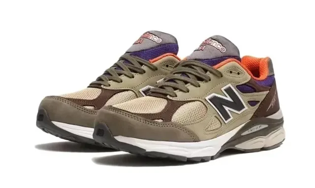 New Balance Beige Brown Upper en matériau mixte ENCAP semelle intermédiaire sneakers lifestyle 5