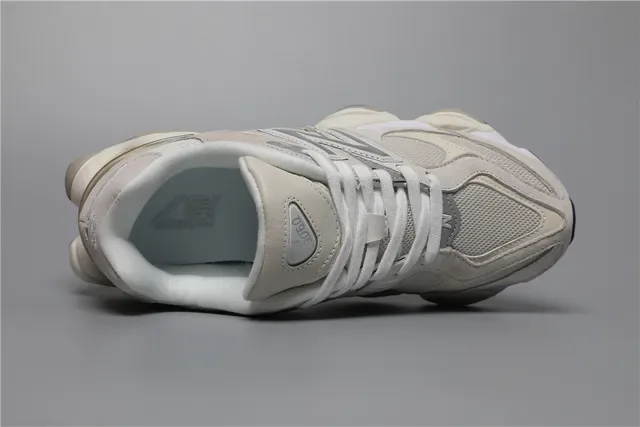 New Balance حذاء أسلوب حياة بيجي رمادي وسط حذاء سميك علوة شبكية وجلد ناعم هجينة 7