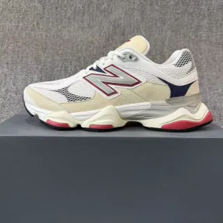 New Balance Beige Navy Multi-Layered Sole Mesh And Suede Upper Chunky Sneakers