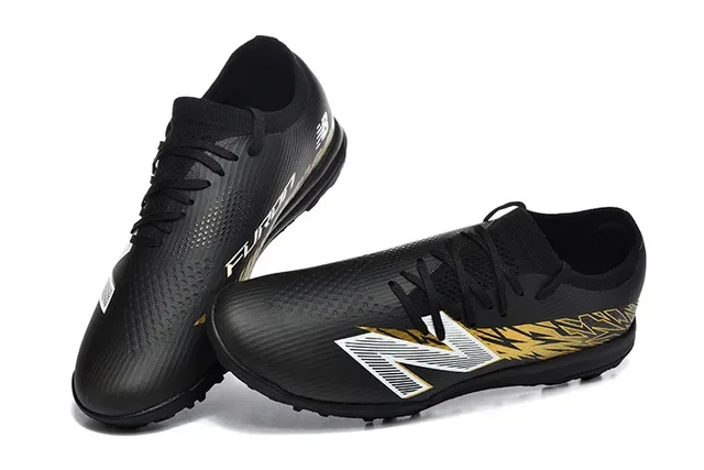 New Balance Black Gold Low-Cut Synthetic Upper Graphic Stripe Sneakers 3