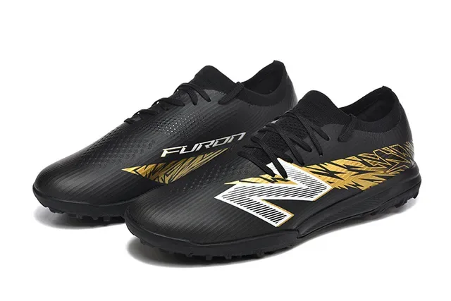 New Balance Black Gold Low-Cut Synthetic Upper Graphic Stripe Sneakers 8