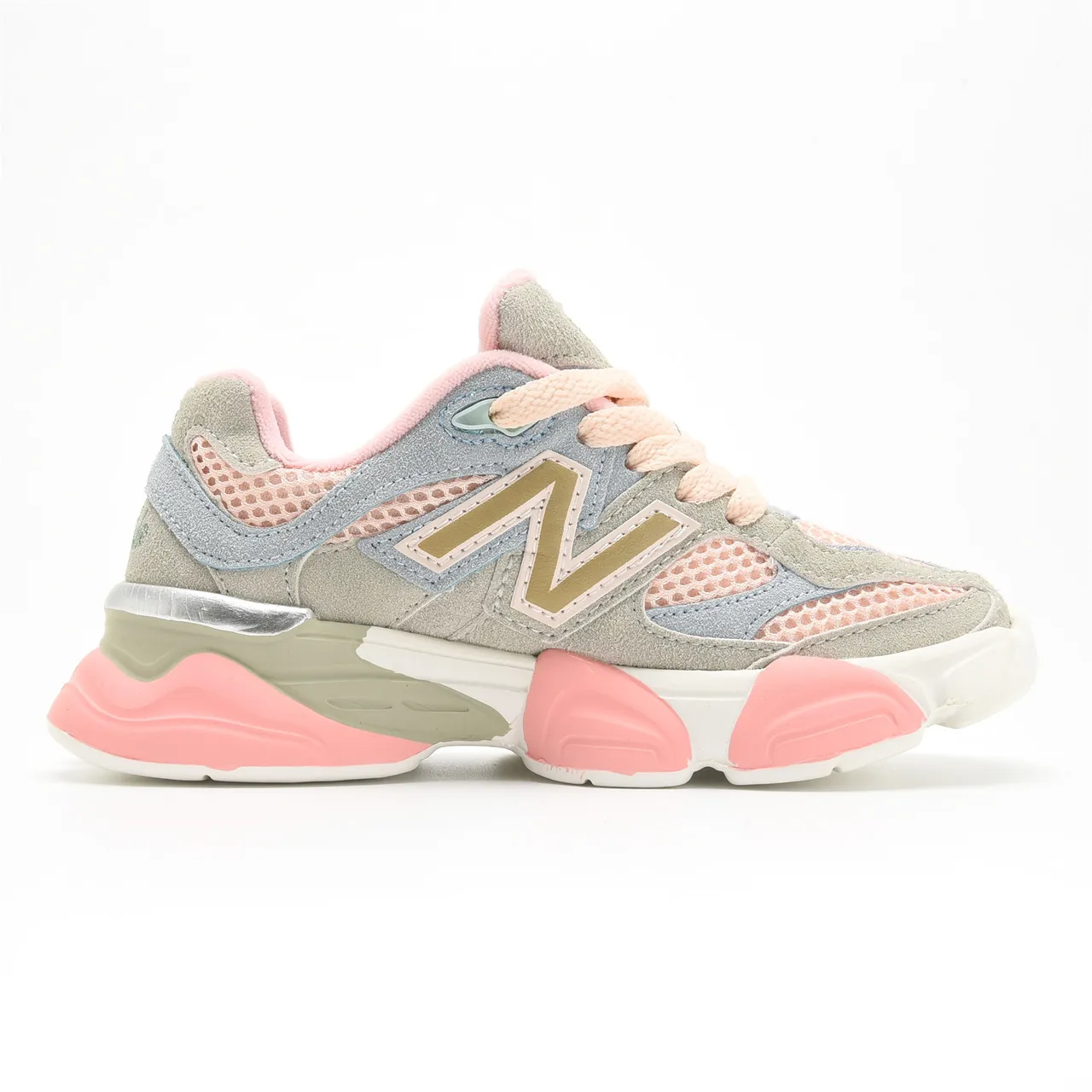 New Balance Blue Beige Multi-Layered Sole Oversized N Logo Chunky Sneakers 9