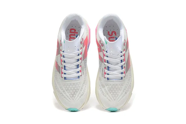 New Balance FuelCell White Pink Engineered Mesh Upper Gradient N Logo Running Shoes 2