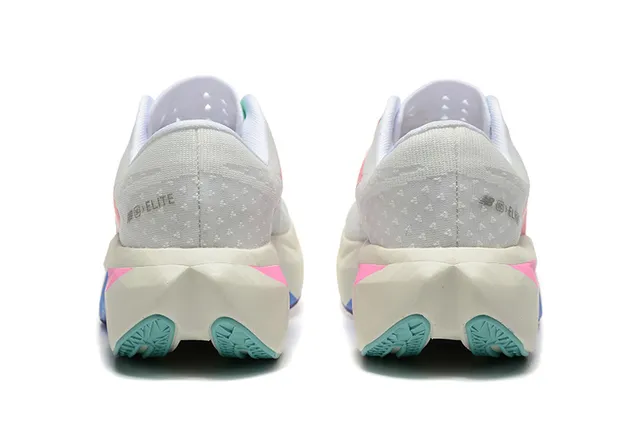 New Balance FuelCell White Pink Engineered Mesh Upper Gradient N Logo Running Shoes 4