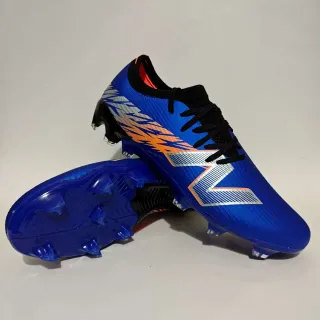 New Balance Furon Blue Orange à coupe basse Upper synthétique moulé FG Studs Firm-Ground Chaussures de soccer