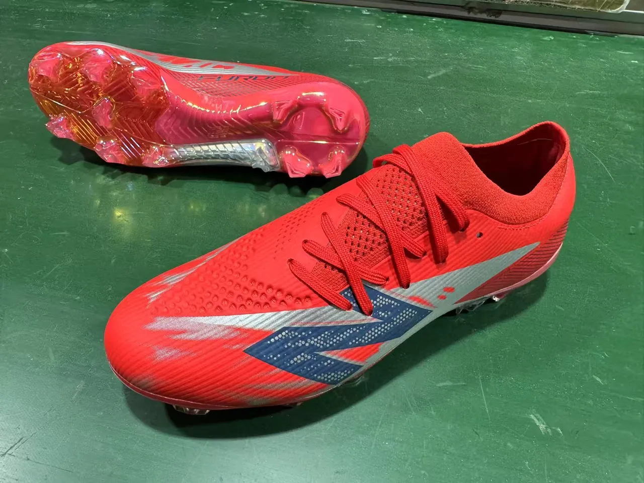 New Balance Furon Blue Orange লো-কাট সিন্থেটিক আপার মোল্ডেড FG স্টাডস Firm-Ground ফুটবল জুতা 2