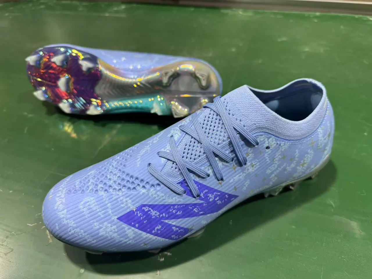 New Balance Furon Blue Orange লো-কাট সিন্থেটিক আপার মোল্ডেড FG স্টাডস Firm-Ground ফুটবল জুতা 3