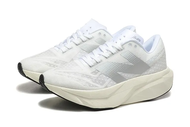 New Balance Sapato de Corrida Branco Cinza Gradiente Malla Engenhada Tênis de Corrida 3