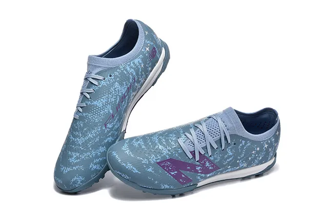 New Balance أحذية كرة القدم turf الأزرق البنفسجي العلوي الاصطناعي كولار بتصميم الجوارب sneakers 2