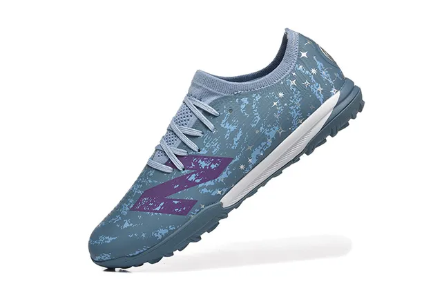 New Balance أحذية كرة القدم turf الأزرق البنفسجي العلوي الاصطناعي كولار بتصميم الجوارب sneakers 4