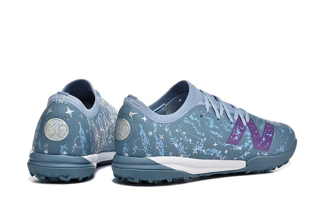 New Balance أحذية كرة القدم turf الأزرق البنفسجي العلوي الاصطناعي كولار بتصميم الجوارب sneakers 5