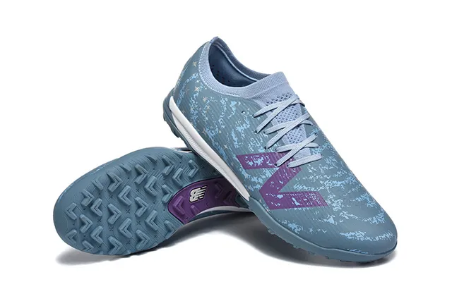New Balance أحذية كرة القدم turf الأزرق البنفسجي العلوي الاصطناعي كولار بتصميم الجوارب sneakers 7