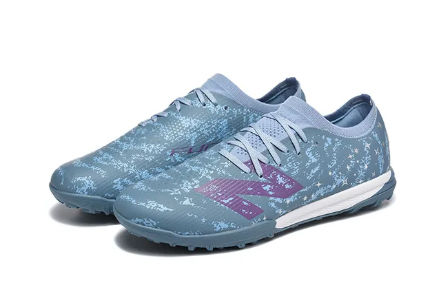 New Balance أحذية كرة القدم turf الأزرق البنفسجي العلوي الاصطناعي كولار بتصميم الجوارب sneakers 8