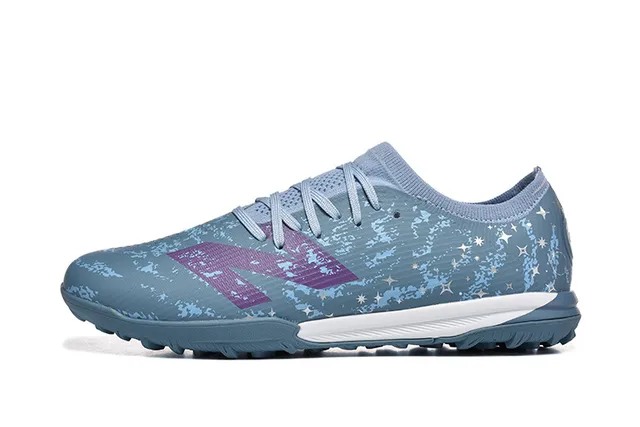 New Balance أحذية كرة القدم turf الأزرق البنفسجي العلوي الاصطناعي كولار بتصميم الجوارب sneakers 10